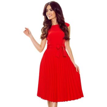Numoco Krátké šaty Dámské mini šaty Lila červená - Červená