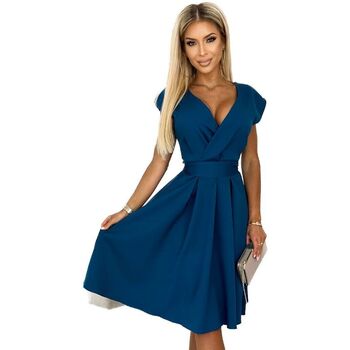 Numoco Krátké šaty Dámské společenské šaty Scarlett mořská modrá - Tmavě modrá