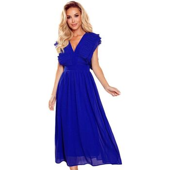 Textil Ženy Krátké šaty Numoco Dámské midi šaty Yana královsky modrá Tmavě modrá