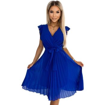 Textil Ženy Krátké šaty Numoco Dámské květované šaty Polina královsky modrá Tmavě modrá