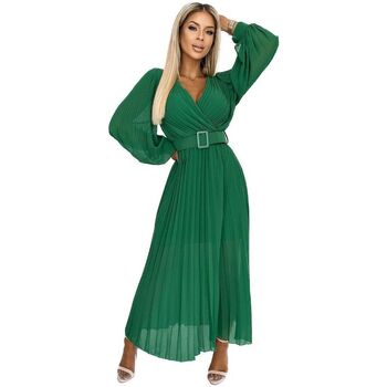 Textil Ženy Krátké šaty Numoco Dámské maxi šaty Klara zelená Zelená