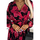 Textil Ženy Krátké šaty Numoco Dámské květované šaty Ysabel černo-červená Černá