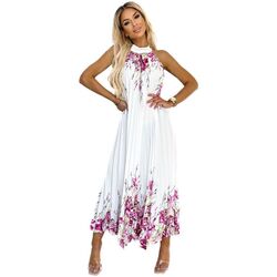 Textil Ženy Krátké šaty Numoco Dámské květované šaty Ester bílo-růžová Bílá/Růžová