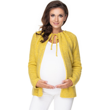 Textil Ženy Svetry / Svetry se zapínáním Peekaboo Dámský těhotenský kardigan Gobdolla medová Žlutá