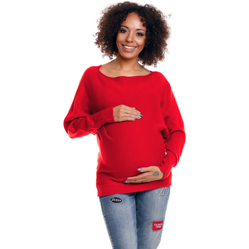 Textil Ženy Svetry Peekaboo Dámský těhotenský svetr Barcs červená Oranžová