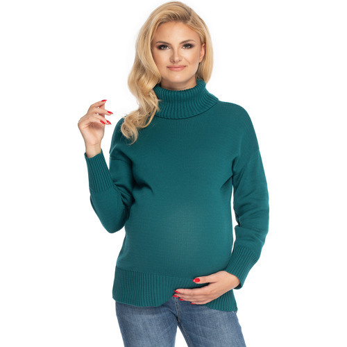 Textil Ženy Svetry Peekaboo Dámský těhotenský svetr Ruumyonduad zelená Zelená