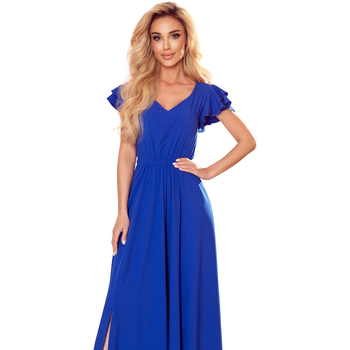 Numoco Dámské společenské šaty Lidia královsky modrá Tmavě modrá