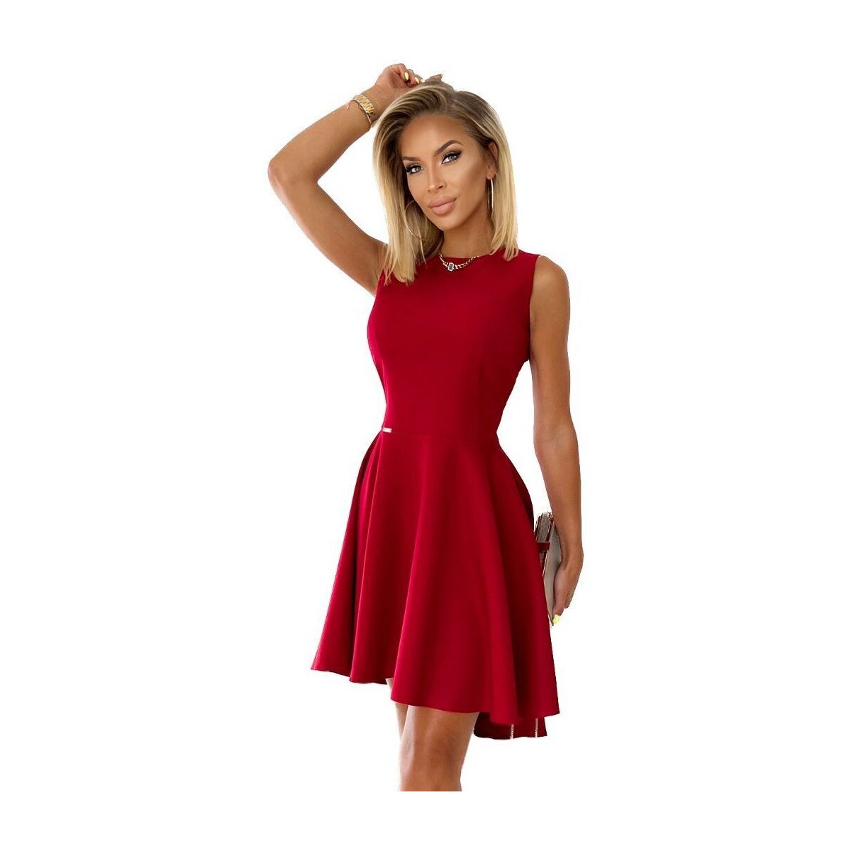 Textil Ženy Krátké šaty Numoco Dámské mini šaty Runaocus červená Červená