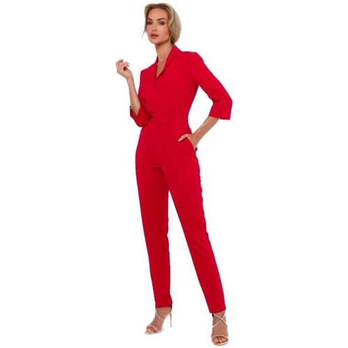 Textil Ženy Overaly / Kalhoty s laclem Made Of Emotion Dámský overal Andrenna M751 červená Červená