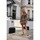 Textil Ženy Krátké šaty Made Of Emotion Dámské vzorované šaty Mboyisa M756 černo-hnědá Černá/Hnědá