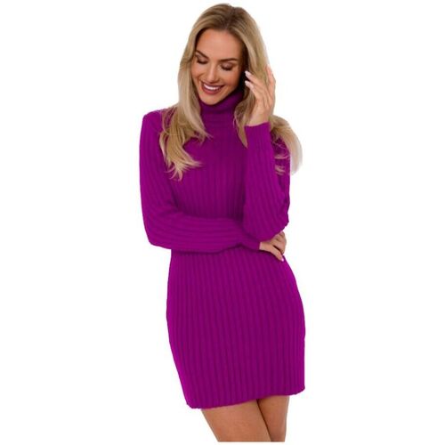 Textil Ženy Krátké šaty Made Of Emotion Dámské pletené šaty Kashka M770 purpurová Fialová