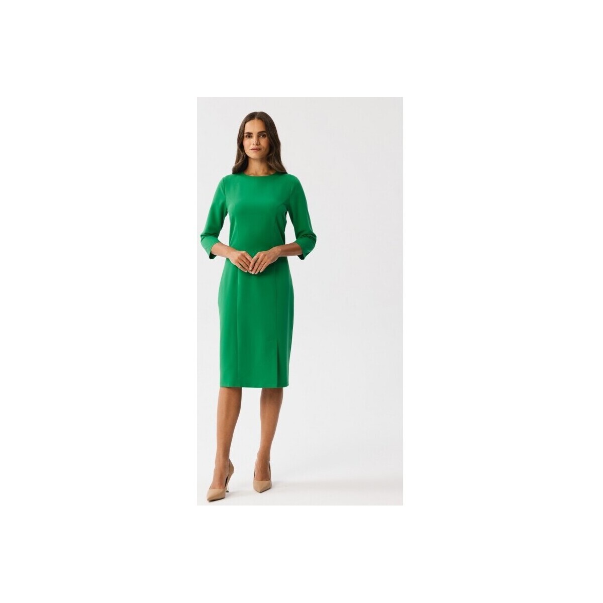 Textil Ženy Krátké šaty Stylove Dámské midi šaty Lledwg S350 světle zelená Zelená