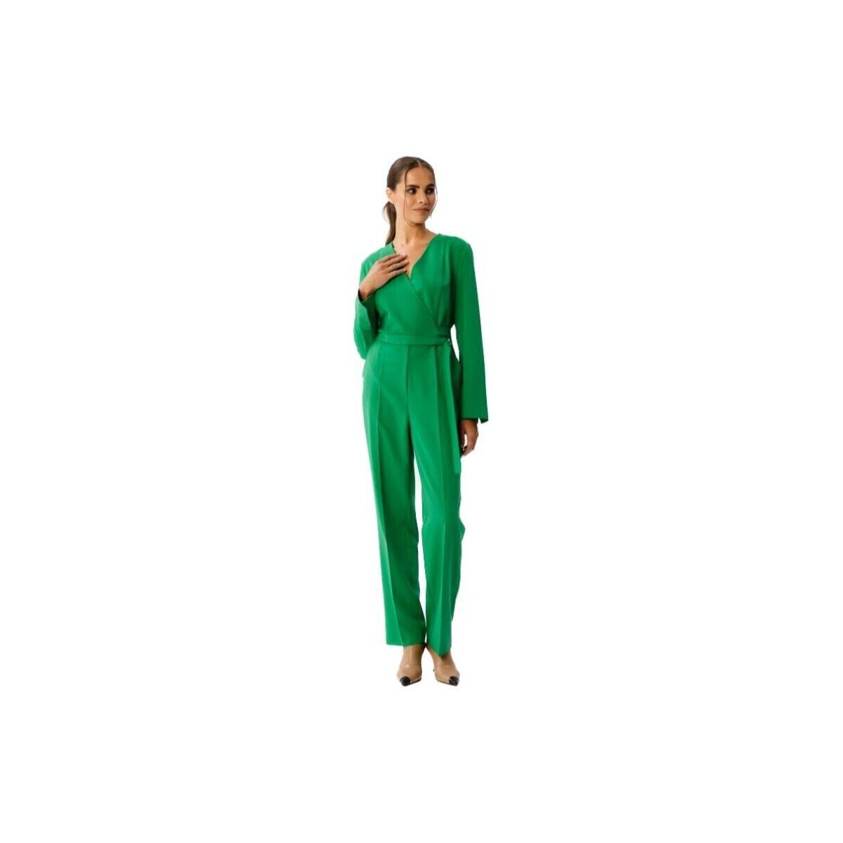 Textil Ženy Overaly / Kalhoty s laclem Stylove Dámský overal Lluabuz S352 světle zelená Zelená