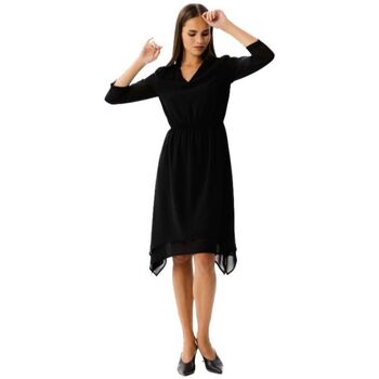 Stylove Krátké šaty Dámské asymetrické šaty Spumados S354 černá - Černá