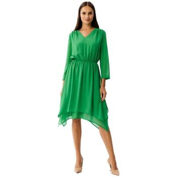 Stylove Krátké šaty Dámské asymetrické šaty Spumados S354 světle zelená - Zelená