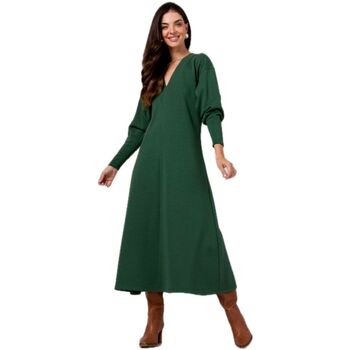 Bewear Dámské maxi šaty Claudas B267 tmavě zelená Zelená