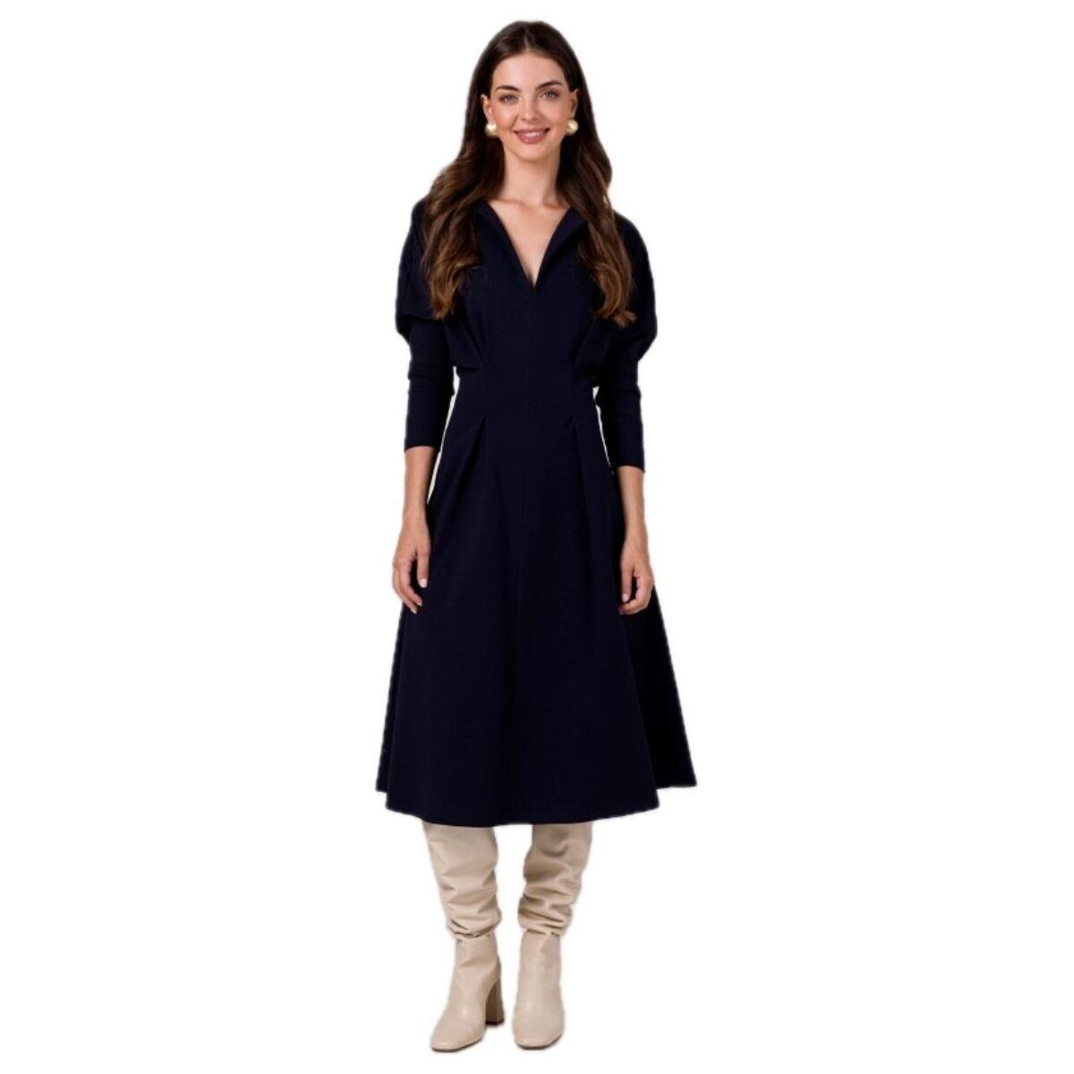 Textil Ženy Krátké šaty Bewear Dámské volnočasové šaty Nanel B273 navy Tmavě modrá