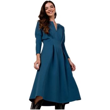 Bewear Krátké šaty Dámské volnočasové šaty Nanel B273 mořská modrá - Tmavě modrá