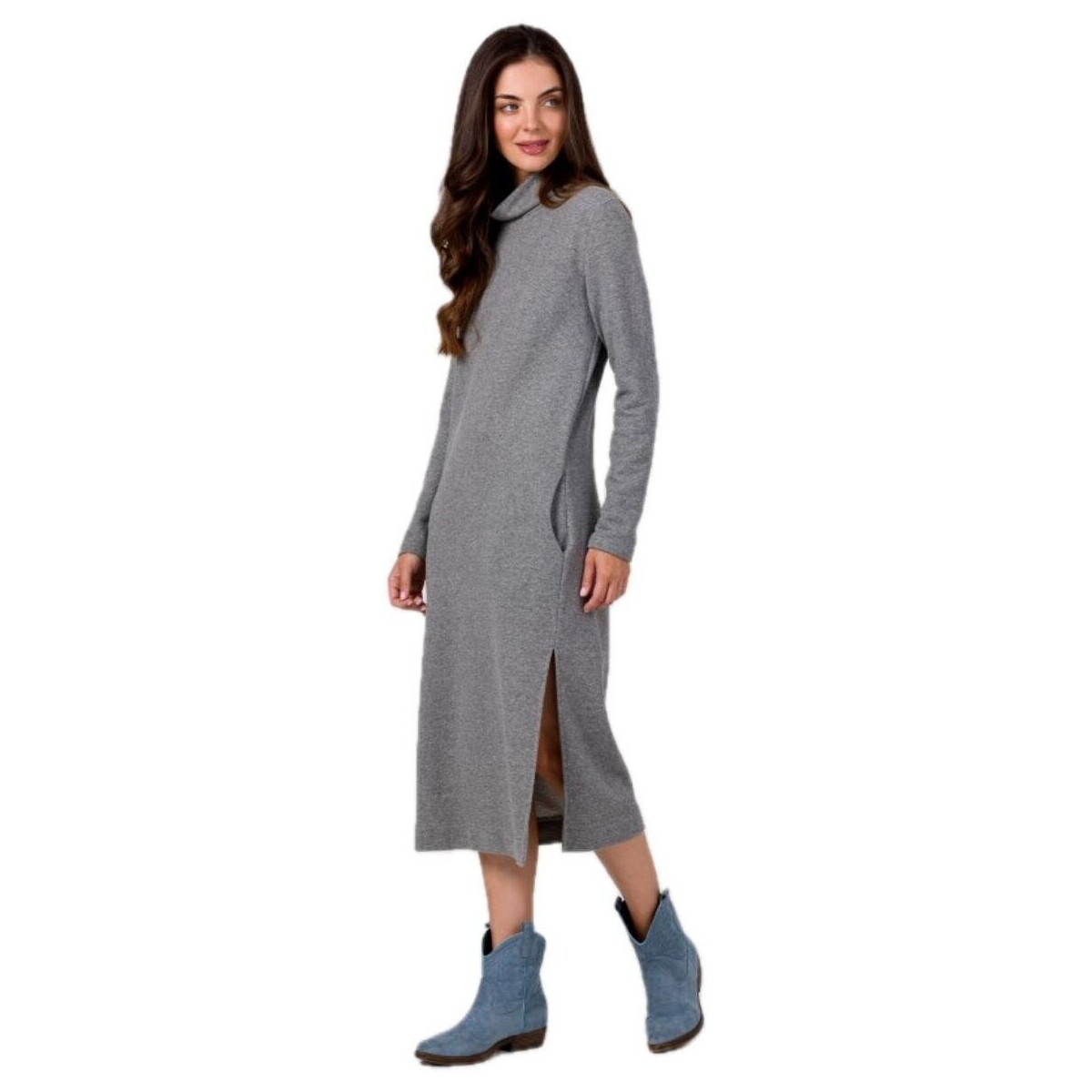 Textil Ženy Krátké šaty Bewear Dámské svetrové šaty Kyres B274 šedá Šedá