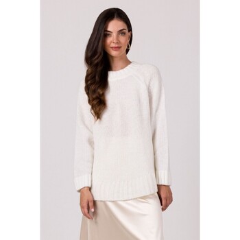 Textil Ženy Svetry Bewear Dámský dlouhý svetr Elyamour BK105 bílá Bílá