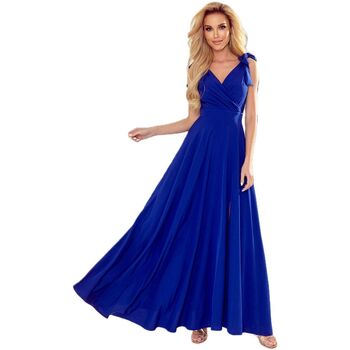 Numoco Dámské společenské šaty Elena chrpově modrá Tmavě modrá