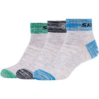 Spodní prádlo Dívčí Sportovní ponožky  Skechers 3PPK Wm Mesh Ventilation Quarter Socks Šedá