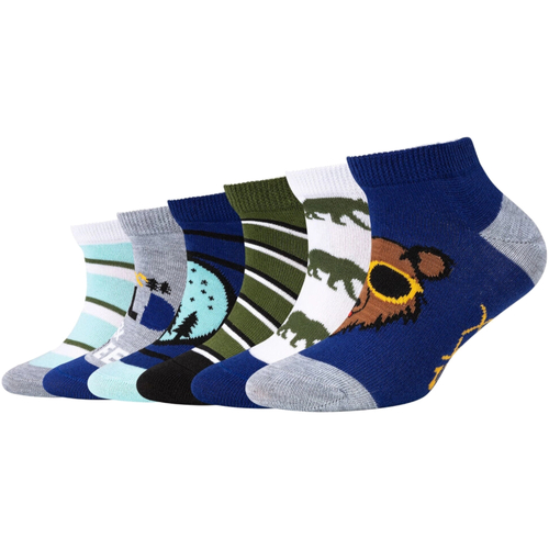 Spodní prádlo Chlapecké Sportovní ponožky  Skechers 6PPK Boys Casual Animals Sneakrs Socks           