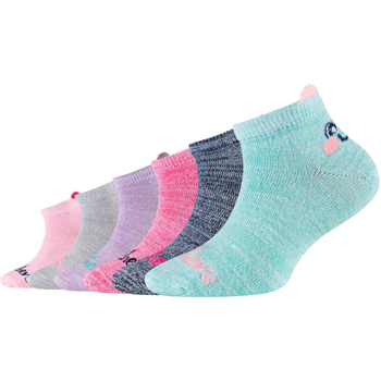 Skechers 6PPK Girls Casual Super Soft Sneaker Socks           