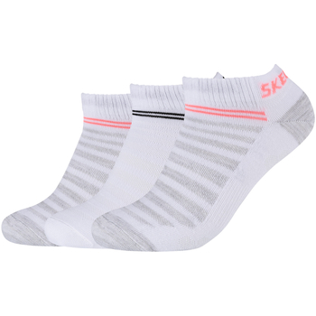 Spodní prádlo Sportovní ponožky  Skechers 3PPK Mesh Ventilation Socks Bílá