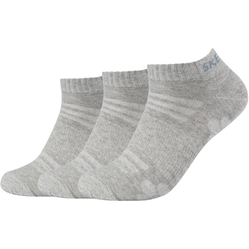 Spodní prádlo Sportovní ponožky  Skechers 3PPK Mesh Ventilation Socks Šedá