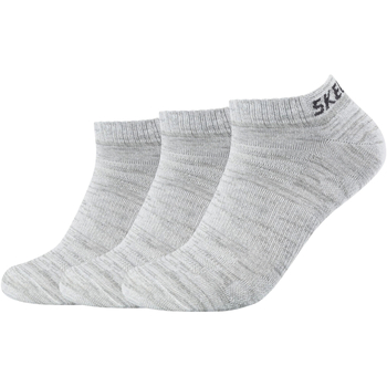 Spodní prádlo Sportovní ponožky  Skechers 3PPK Mesh Ventilation Socks Šedá