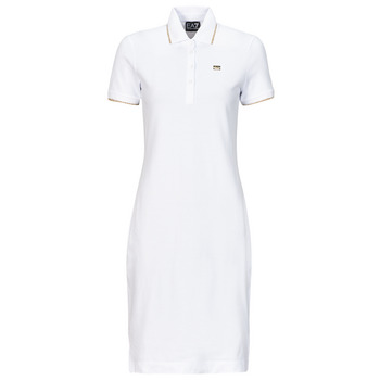 Textil Ženy Krátké šaty Emporio Armani EA7 ROBE POLO Bílá / Zlatá