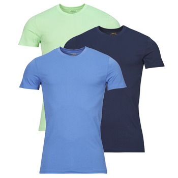 Textil Muži Trička s krátkým rukávem Polo Ralph Lauren S / S CREW-3 PACK-CREW UNDERSHIRT Modrá / Tmavě modrá / Zelená