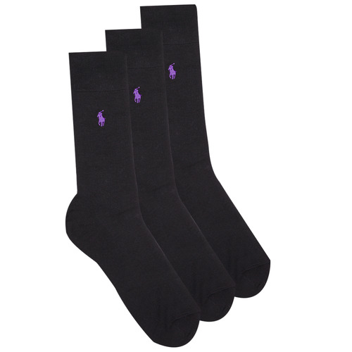 Doplňky  Ponožky Polo Ralph Lauren ASX91-MERCERIZED-SOCKS-3 PACK Černá