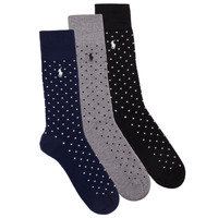 Doplňky  Ponožky Polo Ralph Lauren 86255PK-3PK DOT-CREW SOCK-3 PACK Černá / Šedá / Tmavě modrá