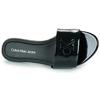 Calvin Klein Jeans FLAT SANDAL SLIDE MG MET Černá
