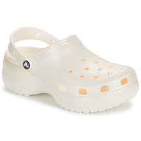 Boty Ženy Pantofle Crocs Classic Platform Glitter ClogW Béžová / Třpytivý