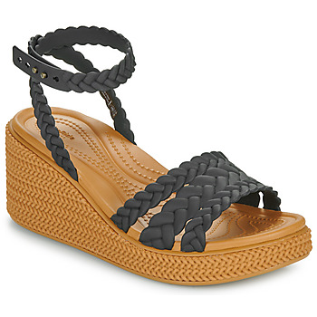 Crocs Sandály Brooklyn Woven Ankle Strap Wdg - Černá