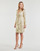 Textil Ženy Krátké šaty Lauren Ralph Lauren CINLAIT-LONG SLEEVE-COCKTAIL DRESS Zlatá