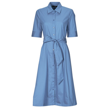 Textil Ženy Společenské šaty Lauren Ralph Lauren FINNBARR-SHORT SLEEVE-CASUAL DRESS Modrá