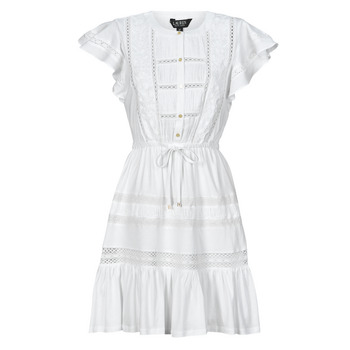Lauren Ralph Lauren Krátké šaty TANVEITTE-SHORT SLEEVE-DAY DRESS - Bílá