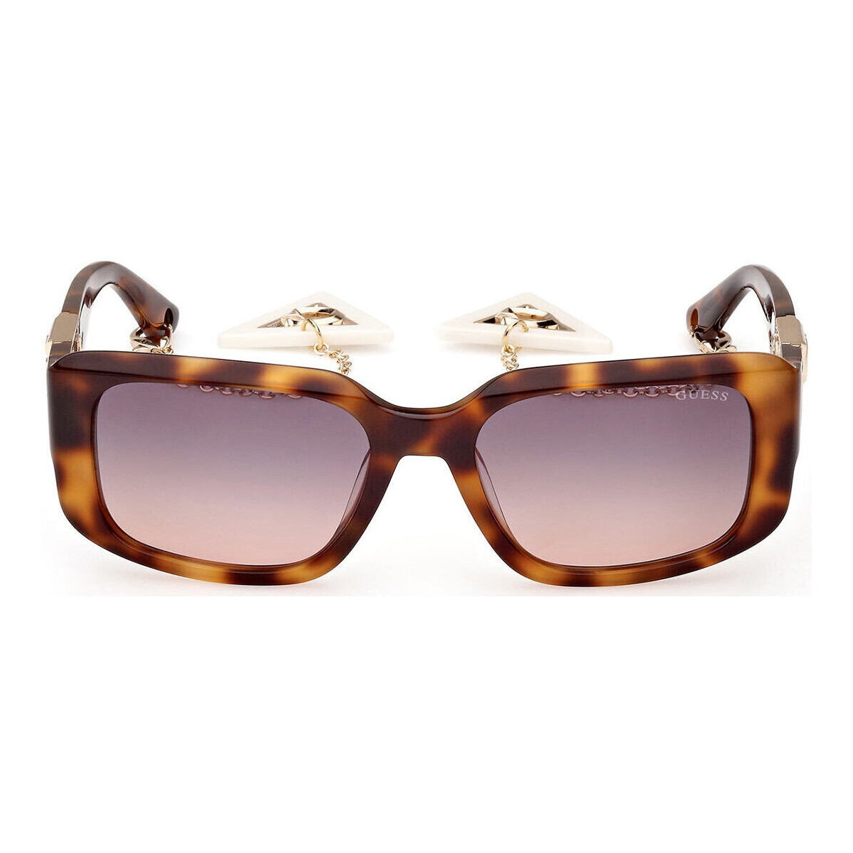 Hodinky & Bižuterie Ženy sluneční brýle Guess Occhiali da Sole  GU7891/S 52B con Charms Hnědá