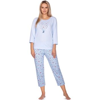 Textil Ženy Pyžamo / Noční košile Regina Dámské pyžamo 650blue plus 