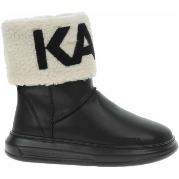 Boty Ženy Polokozačky Karl Lagerfeld Dámské polokozačky  KL44550 Black Lthr/Textile Černá