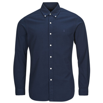 Polo Ralph Lauren Košile s dlouhymi rukáv CHEMISE COUPE DROITE EN SEERSUCKER - Modrá