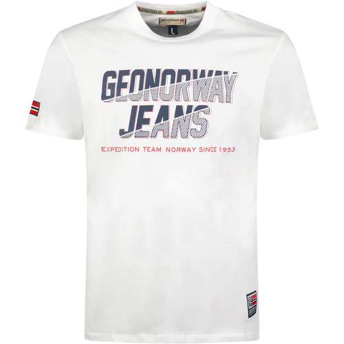 Textil Muži Trička s krátkým rukávem Geo Norway SX1046HGNO-WHITE Bílá