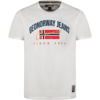 Textil Muži Trička s krátkým rukávem Geographical Norway SX1052HGNO-WHITE Bílá