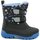 Boty Chlapecké Zimní boty Wojtylko 4Z24103G černo modré dětské zimní boty Černá