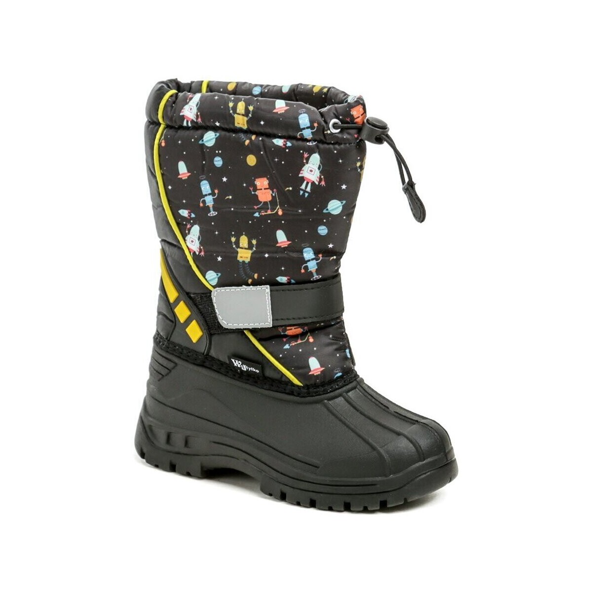 Boty Chlapecké Zimní boty Wojtylko Z24102Ca černo žluté dětské sněhule Černá