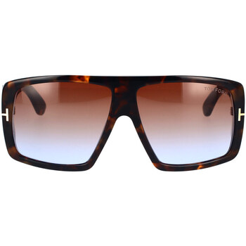 Hodinky & Bižuterie sluneční brýle Tom Ford Occhiali da Sole  Raven FT1036/S 56F Hnědá
